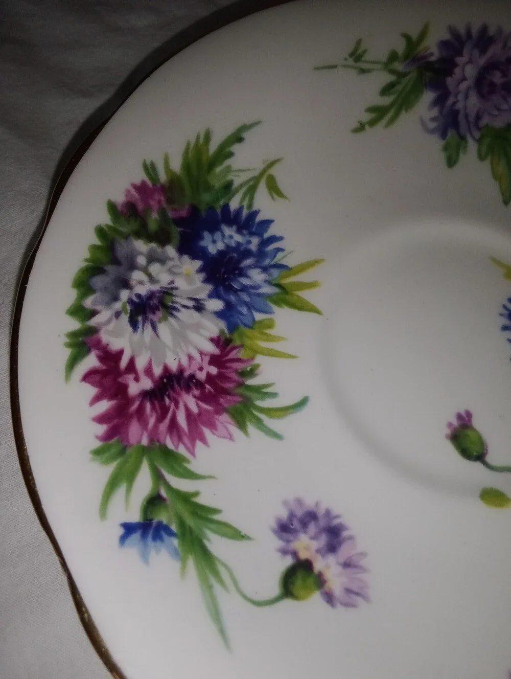 Mid Century Clarence Bone China Harvest Glory Saucer Plate 5 1/2
